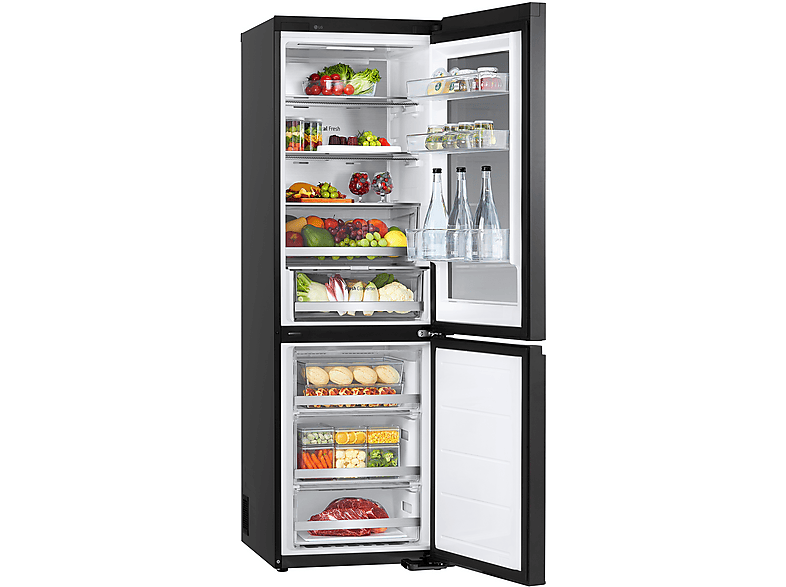 Frigorífico combi - LG GBG5160CEV, No Frost, 186 cm, 352 l, DoorCooling+™, Instaview™, ThinQ™, Acero negro grafito