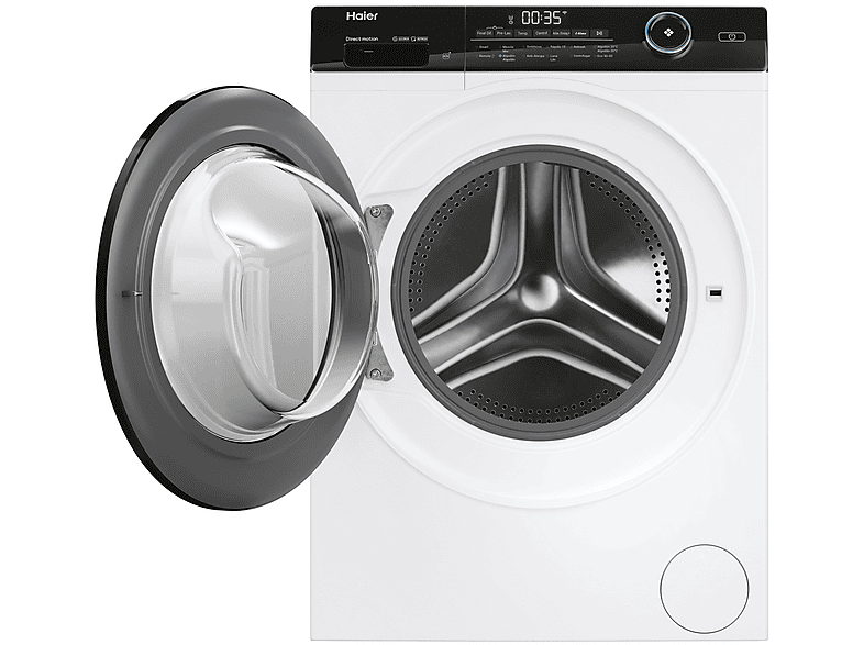 Lavadora carga frontal - Haier I-Pro Series 5 HW100B14959NEU-IB, 10 kg, 1400 rpm, Vapor, Antibacterias, Blanco