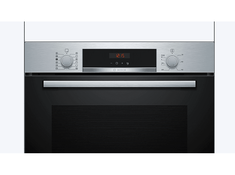 Horno a vapor - Bosch HQA574ES3, Serie 4, Multifunción, Pirolítico y por agua, 71 l, 3D Hot air, HotAir Steam, 60 cm, Inox