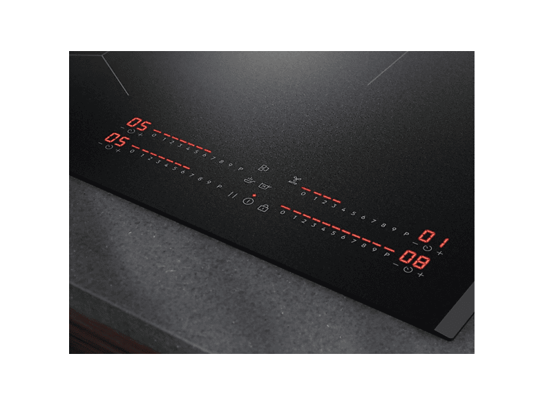 Placa inducción - AEG TI63IQ30FZ, 3 zonas, Zona grande 28 cm, Cocción asistida, 60 cm, Negro mate