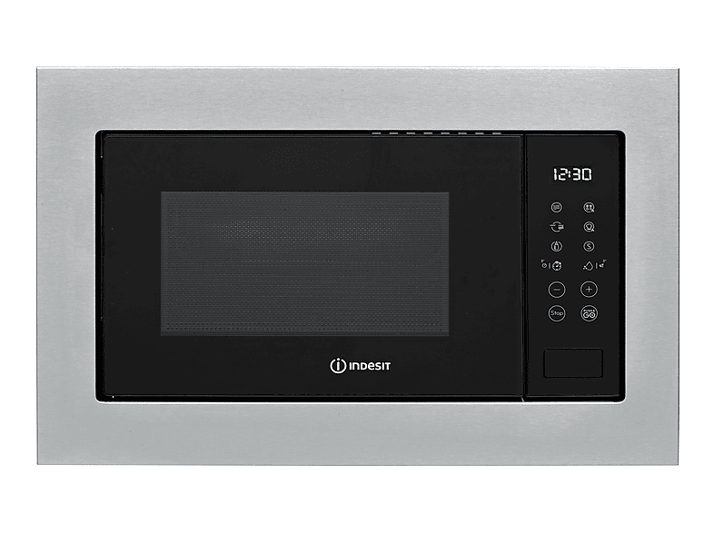 Microondas integrable - Indesit MWI 125 GX.1, 7 potencia, Acero inoxidable
