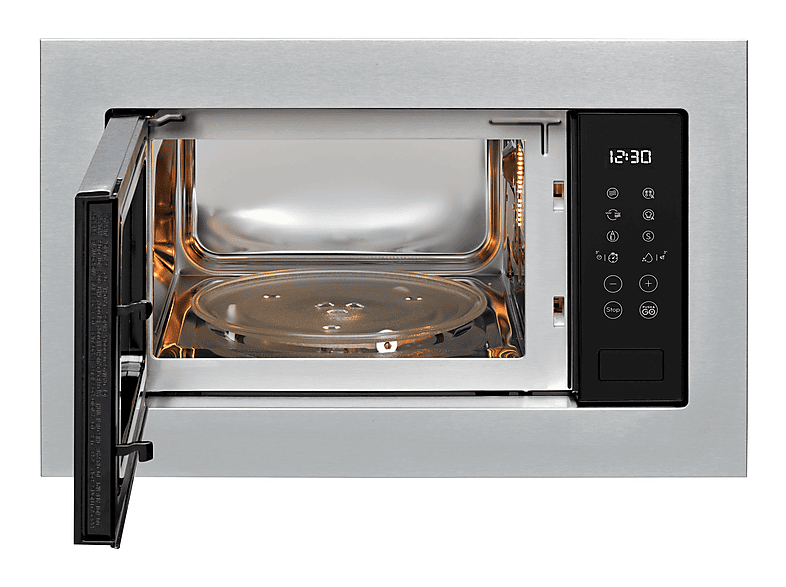 Microondas integrable - Indesit MWI 125 GX.1, 7 potencia, Acero inoxidable