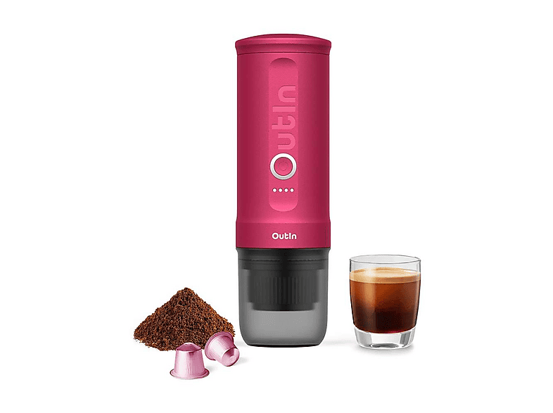 Cafetera portátil - Outin Outin Nano, 20 bar, 90 W, 5 tazas, PURPLE