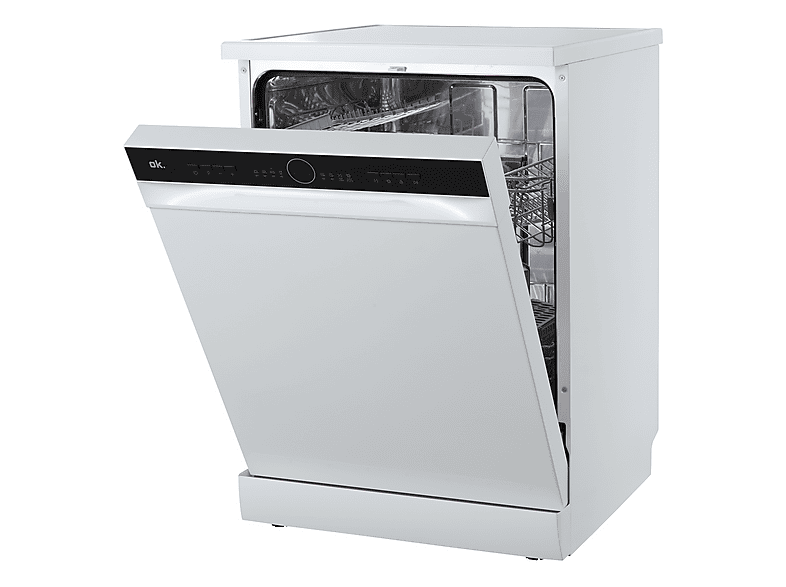 Lavavajillas - OK . ODW 6061-1 E FS W, 13 Servicios, 6 Programas, 59.9 cm Ancho, Control Electrónico, Blanco