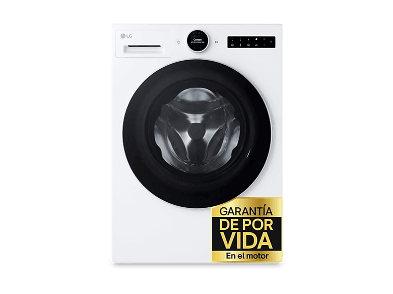 Lavadora carga frontal - LG F4X7511TWS, 11 kg, 1400 rpm, 23 programas, Autodosificación, Selector LCD, Clase A-30%, Blanco