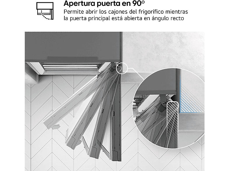 Frigorífico combi integrable - LG GTFN256SET, No Frost, 177 cm, 233 l, Metal Fresh, Sin panelar