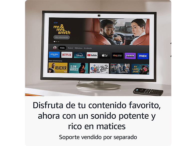 Pantalla inteligente con Alexa - Amazon Echo Show 15, Full HD de 15.6", con Alexa, Fire TV integrado y mando por voz Alexa, Negro