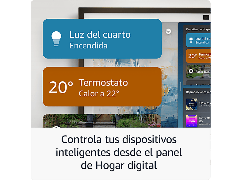 Pantalla inteligente con Alexa - Amazon Echo Show 15, Full HD de 15.6", con Alexa, Fire TV integrado y mando por voz Alexa, Negro