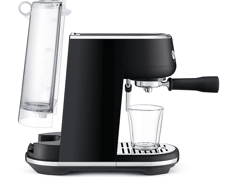 Cafetera express - Sage the Bambino®, 9 bar, 1600 W, 2 tazas, ThermoJet®, Microespumado Manual, Trufa negra