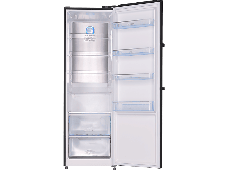 Frigorífico una puerta - Infiniton CL-360L85PEH, 185 cm altura, 375 l, No Frost Metal Technology, Stone Outlook