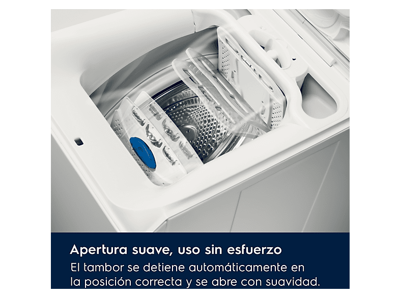 Lavadora carga superior - Electrolux EN6T4722NF, 7 kg, 1200 rpm, 14 programas, SensiCare, Blanco