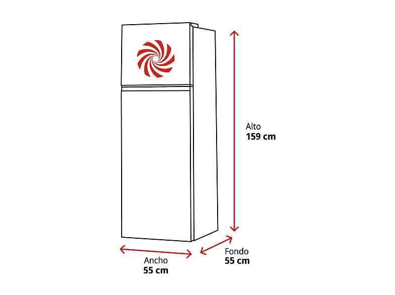 Frigorífico dos puertas - Teka RTF 3210, Estático, 159 cm, 235 l, Cajón FreshBox, Iluminación LED, Blanco