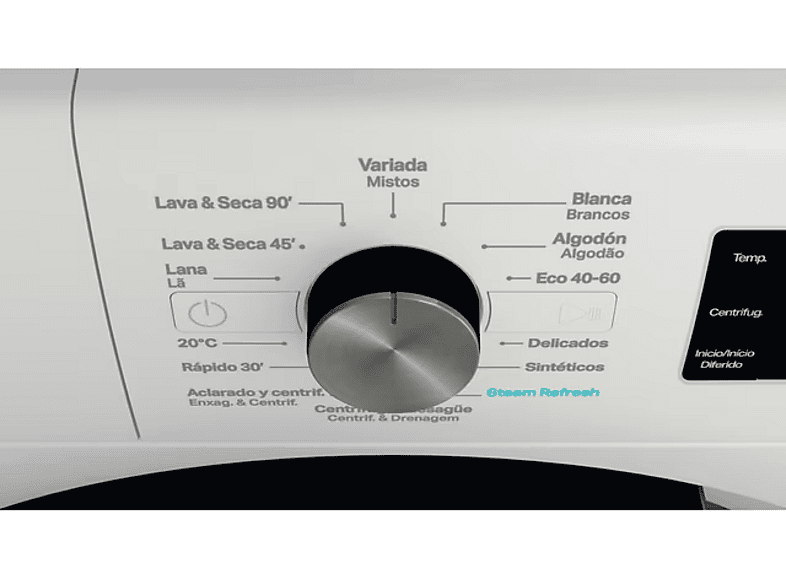 Lavadora secadora - Whirlpool FFWDB 964489 BV SPT, 9 kg/6kg, 1300 rpm, 14 Programas, 6th Sense, Blanco