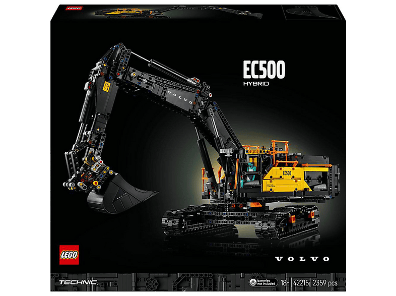 Juego de construcción - LEGO Technic Excavadora Volvo EC500 Hybrid - Kit de Maquetas para Adultos 42215, edad recomendada: 18 año(s), 2359 piezas
