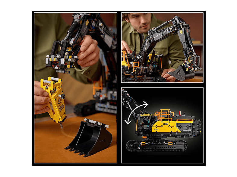 Juego de construcción - LEGO Technic Excavadora Volvo EC500 Hybrid - Kit de Maquetas para Adultos 42215, edad recomendada: 18 año(s), 2359 piezas