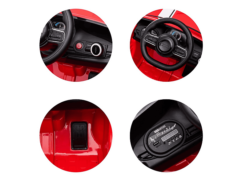 Coche eléctrico - Chipolino FIAT 500 Rojo