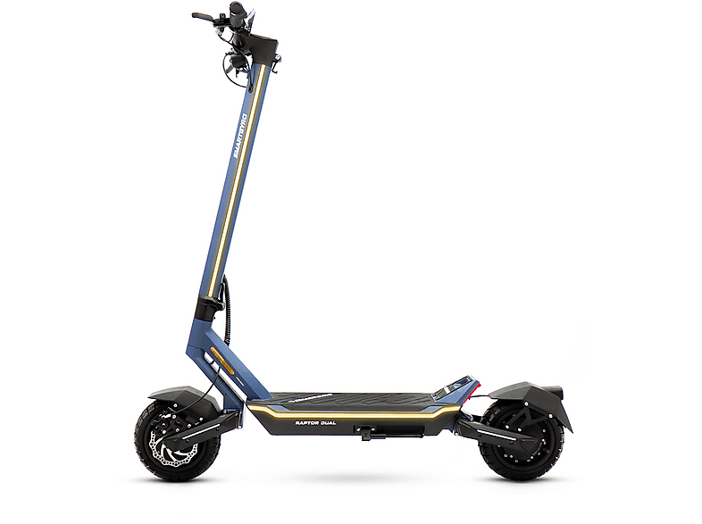 Patinete eléctrico - Smartgyro Raptor Dual EVO, Tipo 1 / VPL, Potencia Nominal 1000W, Doble Motor, Carga máx. 110 kg, 16000 mAh, 25 km/h, Azul
