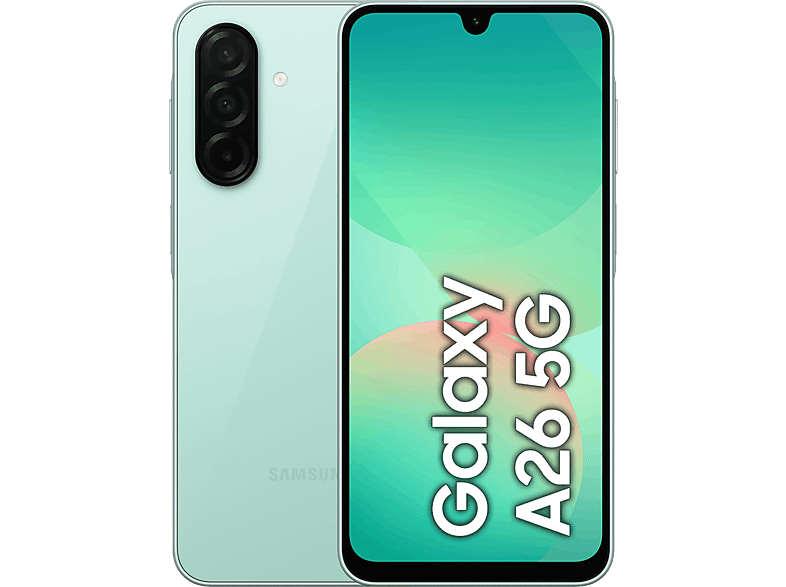 Móvil - Samsung Galaxy A26 5G, Menta, 256 GB, 8 GB RAM, 6.7" FHD+ Super AMOLED, Samsung Exynos 1380, 5000 mAh, Android 15