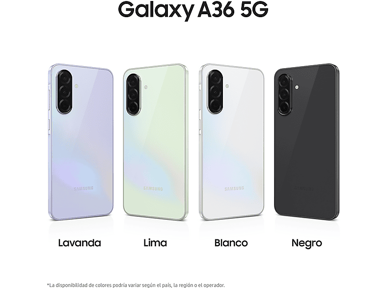 Móvil - Samsung Galaxy A36 5G, Blanco, 256 GB, 8 GB RAM, 6.7" FHD+ Super AMOLED, Qualcomm Snapdragon 6 Gen 3, 5000 mAh, Android 15