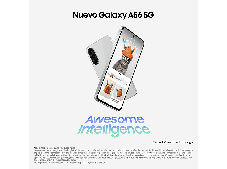 Móvil - Samsung Galaxy A36 5G, Blanco, 256 GB, 8 GB RAM, 6.7" FHD+ Super AMOLED, Qualcomm Snapdragon 6 Gen 3, 5000 mAh, Android 15