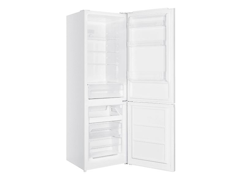 Frigorífico combi - OK . OFK 611-1 E NF W, No Frost, 186 cm Altura, 293l, Libre Instalación, 4 Estrellas, Blanco