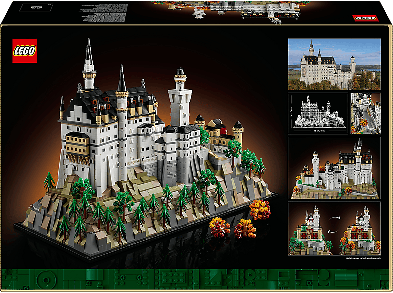 Juego de construcción - LEGO 21063 Architecture Castillo de Neuschwanstein - Maqueta DIY de Monumento, edad recomendada: 18 año(s), 3455 piezas