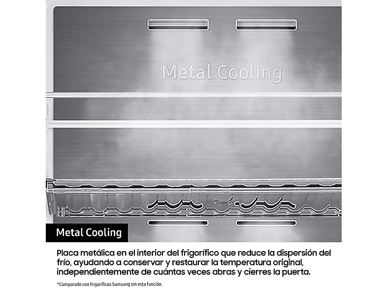 Frigorífico combi integrable - Samsung BRB80F30ADS0EF, Twin Cooling, 193.5 cm, 298 l, AI Energy Mode y Wifi, Sin panelar