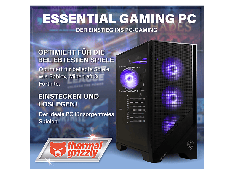 PC Gaming - Hyper Byte Essential Gaming, Ryzen 3 3200G, 16 GB RAM, 256 GB SSD, Radeon™ RX Vega 8, Windows, Negro