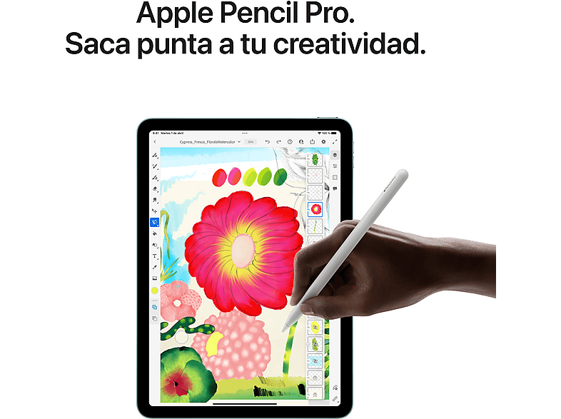 Tablet - Apple iPad Air (2025), 1TB, Púrpura, 11", WiFi+CELL, Pantalla Liquid Retina, Chip M3, 9GPU