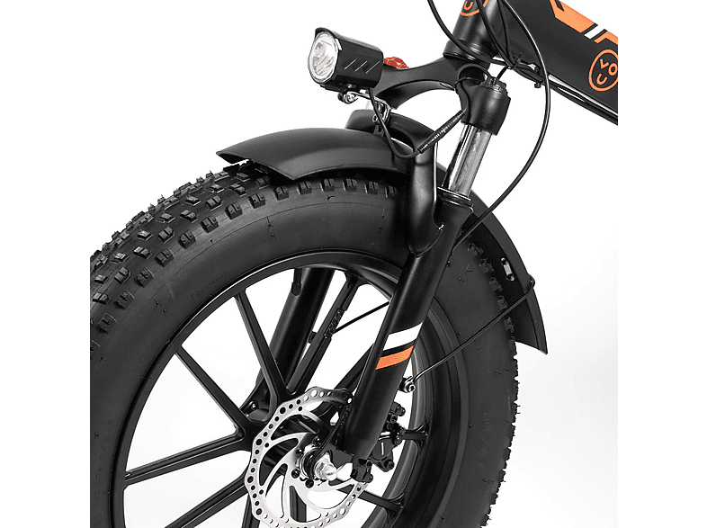 Bicicleta plegable - Youin Texas, 250 W, Velocidad máx. 25 km/h, Autonomía 45 km, Pantalla LCD, Luz Frontal y Trasera, Negro