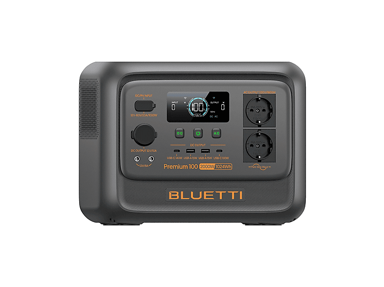Estación de energía - Bluetti Premium 100 V2, 1024Wh, 2x2000W