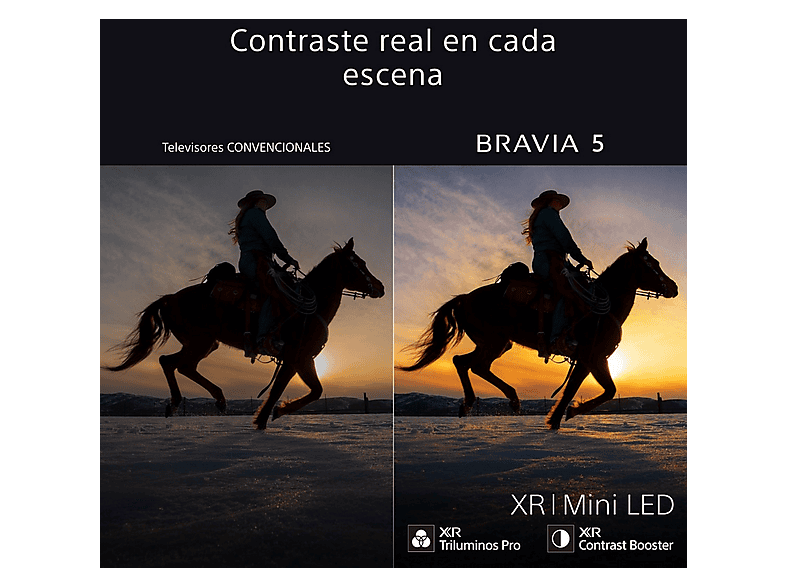 TV LED 65" - Sony Bravia 5, XR|Mini LED, 4K HDR, Google Smart TV, Gaming PS5,120Hz, IMAX Enhanced, Dolby Atmos/Vision, Chromecast, AirPlay2, 65XR55