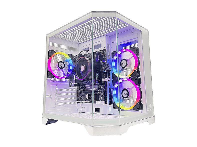 PC Gaming - Nitropc Avanzado, AMD Ryzen 5 3400G (4 núcleos, 8 hilos | 3,70 GHz hasta 4,2 GHz), 16 GB RAM, 480 GB SSD, Radeon™ RX Vega 11, Blanco