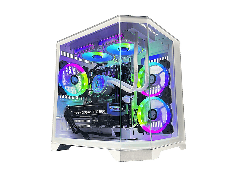 PC Gaming - Nitropc Avanzado, AMD Ryzen 5 5600X (6 núcleos, 12 hilos | 3,60 GHz hasta 4,60 GHz), 16 GB RAM, 1 TB SSD, GeForce RTX™ 3050, Blanco