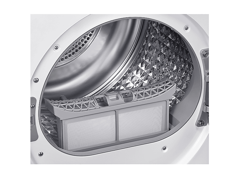 Secadora bomba de calor - Samsung DV90DG52A0AEEC, 9 kg, 14 programas, Hygiene Care, Inteligencia Artificial y SmartThings Clase C, Blanco