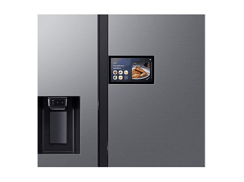 Frigorífico americano - Samsung Bespoke AI RS90F64EETEF, Mono Cooling, No Frost, 178.4 cm, 621 l, Dispensador de agua y hielo, Balda Botellero, Inox