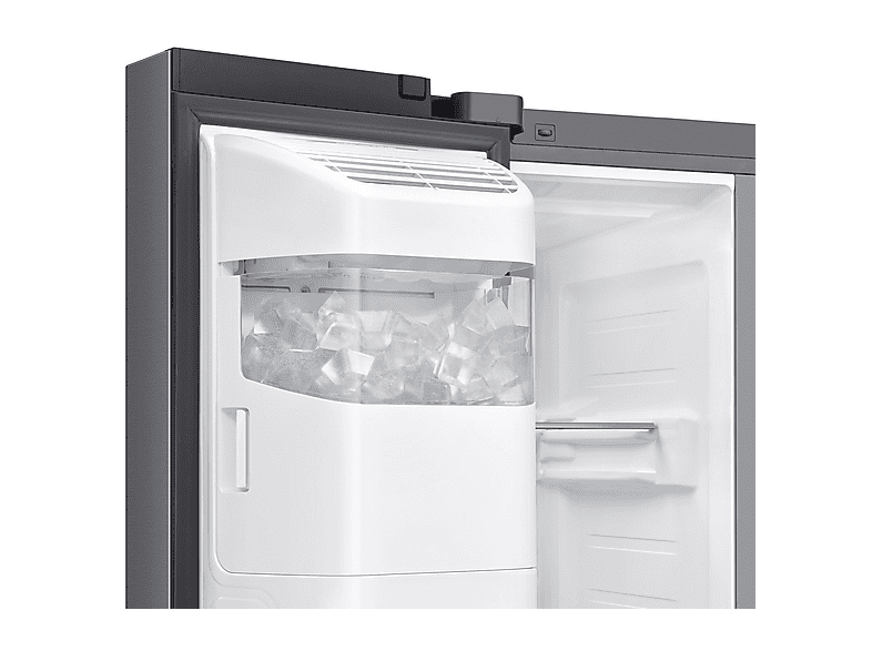 Frigorífico americano - Samsung Family Hub Bespoke AI RS90F66BETEF, Twin Cooling, 178.4 cm, 614 l, Dispensador agua y hielo, Balda botellero, Inox