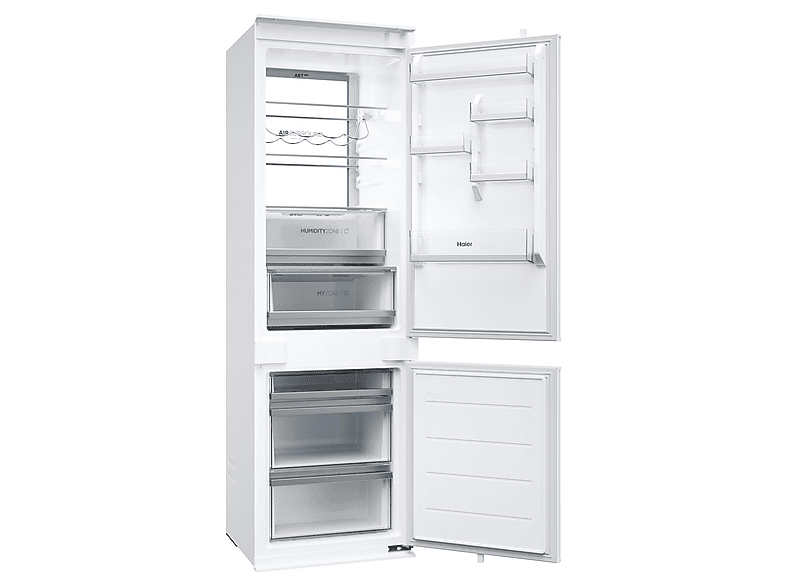 Frigorífico combi integrable - Haier ID Series HBW7518C, No Frost, 177,2 cm, 268 l, My Zone, Daylight, Blanco