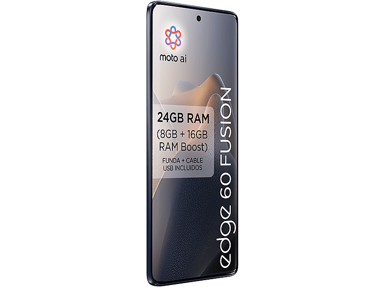 Móvil - Motorola edge 60 fusion, Grey, 256 GB, 8 GB RAM, 6.7" pOLED, MediaTek Dimensity 7300, 5200 mAh