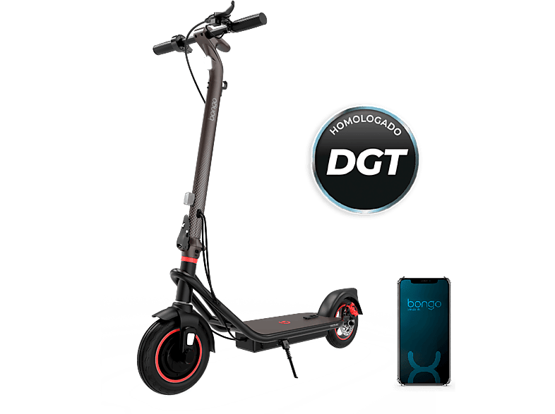 Patinete eléctrico - Cecotec Bongo G40 XXL Connected, Potencia máx 700 W, Potencia nominal 350 W, Neumáticos 10", Autonomía 40 km, Vel. 25 km/h, Negro