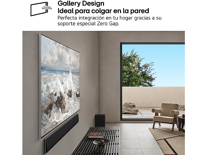 TV OLED 65" - LG OLED65G54LW, OLED 4K, Procesador Inteligente α11 AI Processor 4K Gen2, Smart TV, Gallery Design, Rocky Black