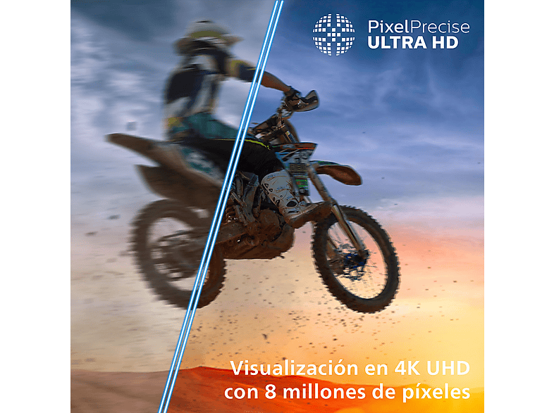 TV QLED 55" - Philips Ambilight 55PUS8510/12, UHD 4K, Titan OS, Smart TV, Pixel Precise Ultra HD, Dolby Atmos, Negro mate