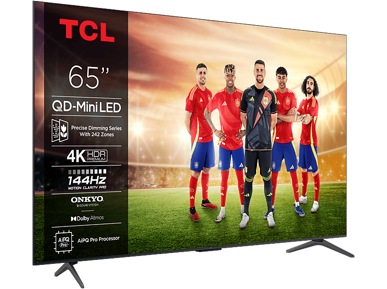 Televisor - TCL, TV QD-Mini LED 65" - TCL 65C6K, 4K HDR Premium, FALD, Smart TV con Google TV, Dolby Vision IQ·Atmos, 144Hz, Wifi