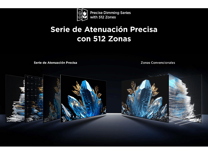 Televisor - TCL, TV QD-Mini LED 65" - TCL 65C6K, 4K HDR Premium, FALD, Smart TV con Google TV, Dolby Vision IQ·Atmos, 144Hz, Wifi