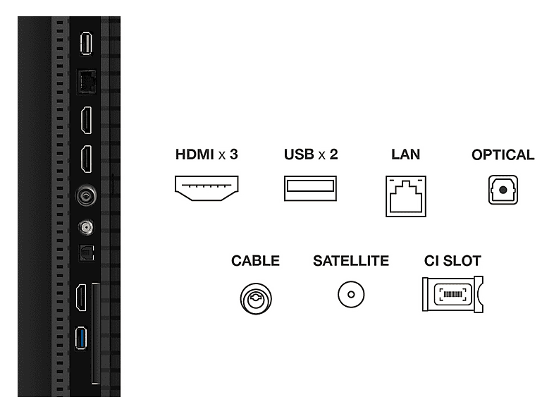 TV QLED 50" - TCL 50P7K, UHD 4K, AiPQ Processor, Smart TV, DVB-T2, 60 Hz, Pantalla HVA, Dolby Atmos, Negro