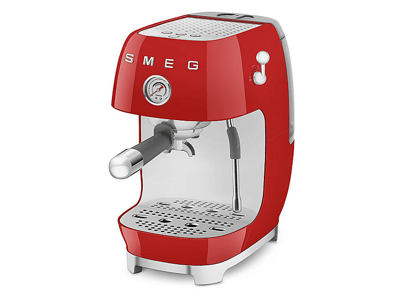 Cafetera espresso - Smeg ECF03RDEU, 15 bar, 1650 W, Rojo