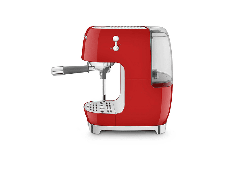 Cafetera espresso - Smeg ECF03RDEU, 15 bar, 1650 W, Rojo