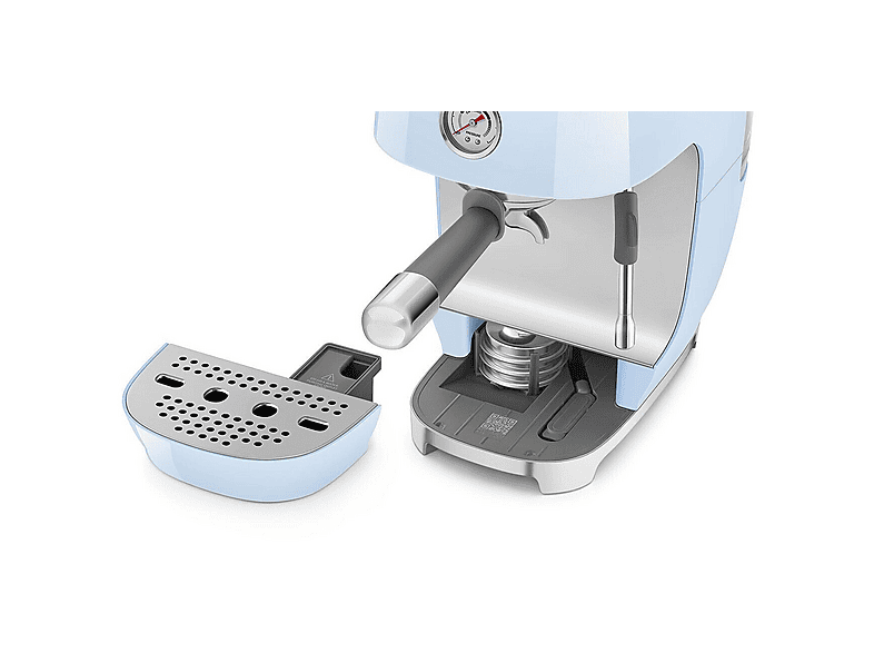 Cafetera espresso - Smeg ECF03PBEU, 15 bar, 1650 W, Azul pastel
