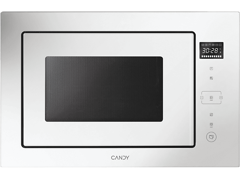 Microondas con grill integrable - Candy CA38MWN7NW, Grill de 1100 W, 8 niveles, 28 l, Blanco