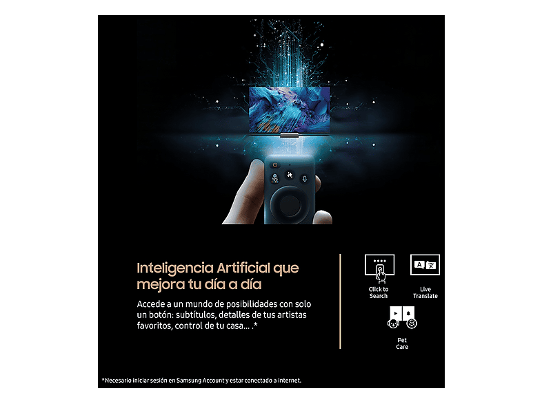 TV OLED 83" - Samsung TQ83S93FAEXXC, OLED 4K, NQ4 AI Gen3 Processor, Smart TV, Full AI, Negro grafito